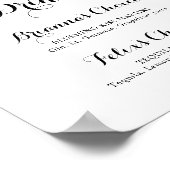 Moderne Calligraphy Handtekening Dranken Bord Poster (Hoek)