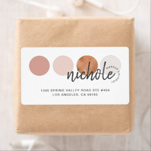 Moderne Calligraphy Kleurenpalet Make-up Artiest L Etiket