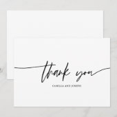 Moderne Calligraphy Swashes Bedankkaart (Voorkant / Achterkant)