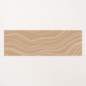 Moderne Camel Brown Wave Gepersonaliseerde Yoga Ma Yogamat (Voorkant (horizontaal))