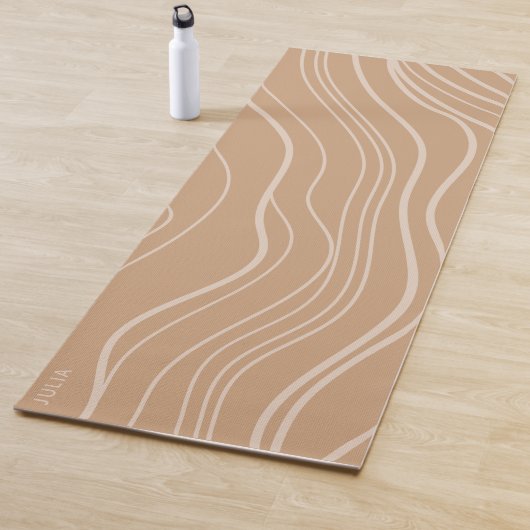 Moderne Camel Brown Wave Gepersonaliseerde Yoga Ma Yogamat (In situ)