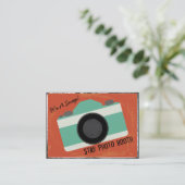 Moderne camera fotografie visitekaartje (Staand voorkant)