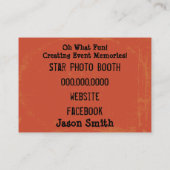 Moderne camera fotografie visitekaartje (Achterkant)