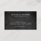 Moderne camera Lens Initialen Logo II Fotograaf Visitekaartje (Achterkant)