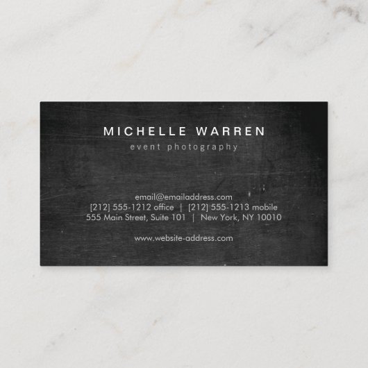 Moderne camera Lens Initialen Logo II Fotograaf Visitekaartje (Achterkant)