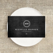 Moderne camera Lens Initialen Logo II Fotograaf Visitekaartje