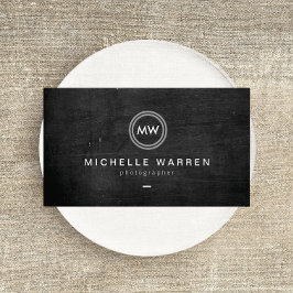 Moderne camera Lens Initialen Logo II Fotograaf Visitekaartje