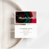 Moderne camera neon wit script fotografie visitekaartje