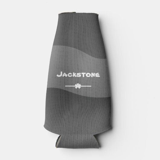 Moderne Camo Design Custom Name Cool Beer Bottle C Flesjeskoeler (Voorkant)