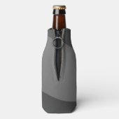 Moderne Camo Design Custom Name Cool Beer Bottle C Flesjeskoeler (Fles Achterkant)