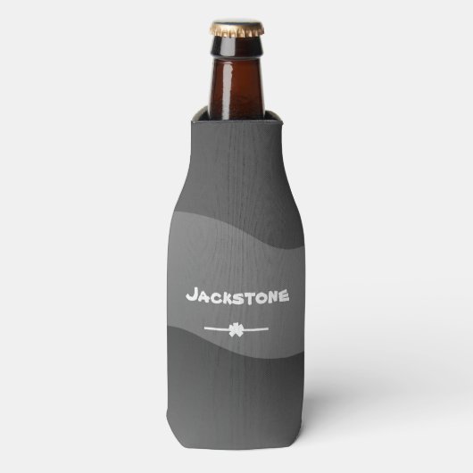 Moderne Camo Design Custom Name Cool Beer Bottle C Flesjeskoeler (Fles Voorkant)