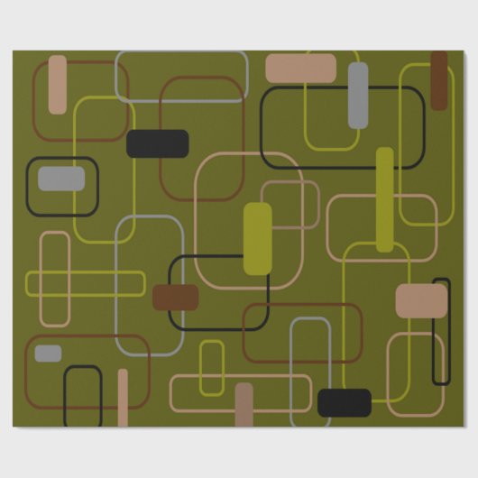 Moderne Camouflage midden-eeuw Cadeaupapier (Vlak)