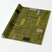 Moderne Camouflage midden-eeuw Cadeaupapier (Uitgerold)