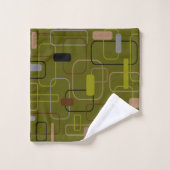 Moderne campagne halverwege de eeuw bad handdoek (Wasdoekje)