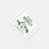 Moderne Camping Afscheid Van Het Jonggezellenleven Servet (Hoek)