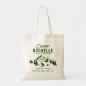 Moderne Camping Afscheidsceremonie voor Vrouwen Tote Bag (Voorkant)