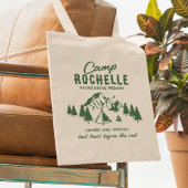 Moderne Camping Afscheidsceremonie voor Vrouwen Tote Bag