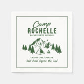Moderne Camping Bachelorette Feest Servet (Voorkant)