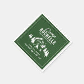 Moderne Camping Bachelorette Feest Servet (Hoek)