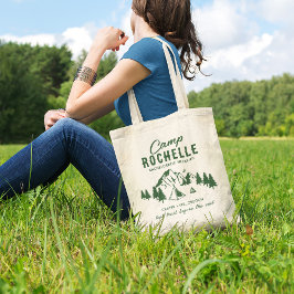 Moderne Camping Bachelorette Party Tote Bag