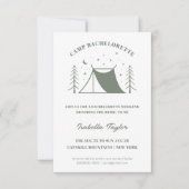 Moderne Camping Bachelorette reisweekend Kaart (Voorkant)