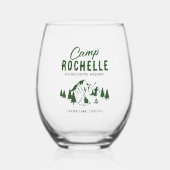 Moderne Camping Bachelorette Wijnglas Zonder Voet (Voorkant)