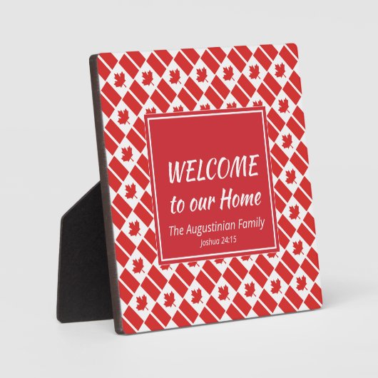 Moderne CANADA Aangepaste Schrift Begroeting Fotoplaat (Voorkant)