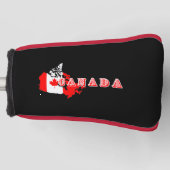 Moderne Canadese Kunst Letterkaart Vlag Souveni Golfheadcover (Voorkant)