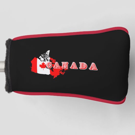 Moderne Canadese Kunst Letterkaart Vlag Souveni Golfheadcover (Voorkant)