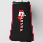 Moderne Canadese Kunst Letterkaart Vlag Souveni Golfheadcover (Draai 90)