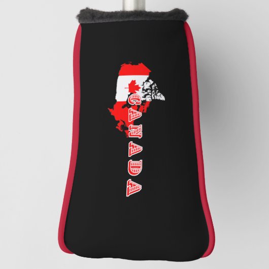Moderne Canadese Kunst Letterkaart Vlag Souveni Golfheadcover (Draai 90)