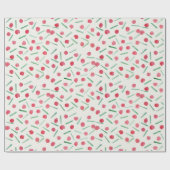 Moderne Candy Cane Rood En Groen Boho Chic Cadeaupapier (Vlak)