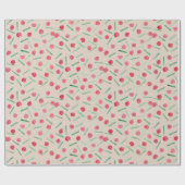 Moderne Candy Cane Rood En Groen Boho Chic Cadeaupapier (Vlak)