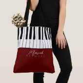 Moderne Canvas tas voor alles over piano met naam (Dichtbij)