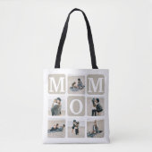 Moderne Canvas tas voor Cute MOM Cute Multi Photo  (Voorkant)