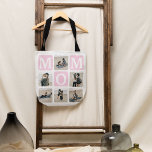 Moderne Canvas tas voor Cute MOM Cute Multi Photo<br><div class="desc">Creëer uw eigen MOM-canvas tas met een moderne multifoto-rastercollage en aanpasbare tekst. Dit ontwerp is voorzien van 6 foto's in gebogen hoekvierkanten, een MOM-tekst die u in elke kleur kunt wijzigen en een omgekeerde kant van 's werelds beste mama. Personaliseer de naam van het hart en de kinderen voor een...</div>