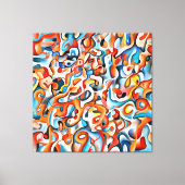 Moderne canvasprint - Abstracte kleuren Canvas Afdruk (Voorkant)