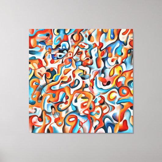 Moderne canvasprint - Abstracte kleuren Canvas Afdruk (Voorkant)