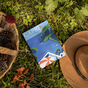 Moderne Capri Reisposter Briefkaart