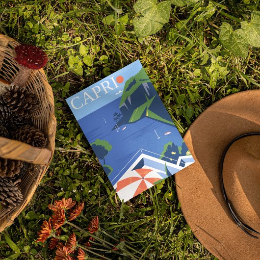 Moderne Capri Reisposter Briefkaart