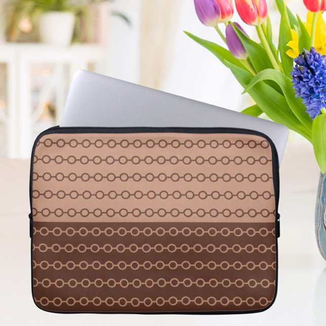 Moderne Caramel Brown Laptop Sleeve (Creator heeft geüpload)