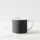 Moderne Carbon Fibre Style Print Background Espresso Kop (Rechts)