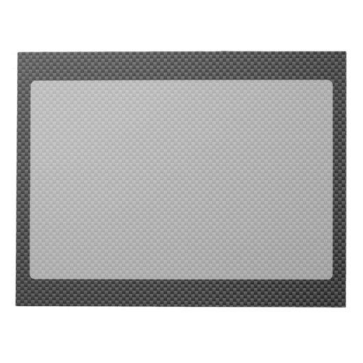 Moderne Carbon Fibre Style Print Background Notitieblok (Voorkant)