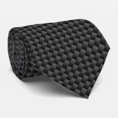 Moderne Carbon Fibre Style Print Background Stropdas (Opgerold)