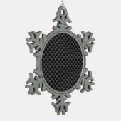 Moderne Carbon Fibre Style Print Background Tin Sneeuwvlok Ornament (Links)