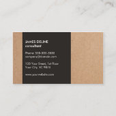 Moderne Cardboard Grijs Wit Consultant Visitekaartje (Voorkant)