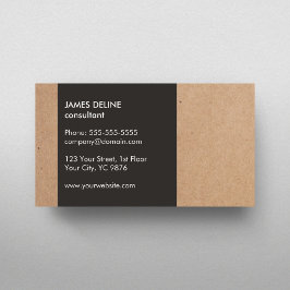 Moderne Cardboard Grijs Wit Consultant Visitekaartje