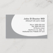 Moderne cardioloog cardioloog hart visitekaartje (Achterkant)