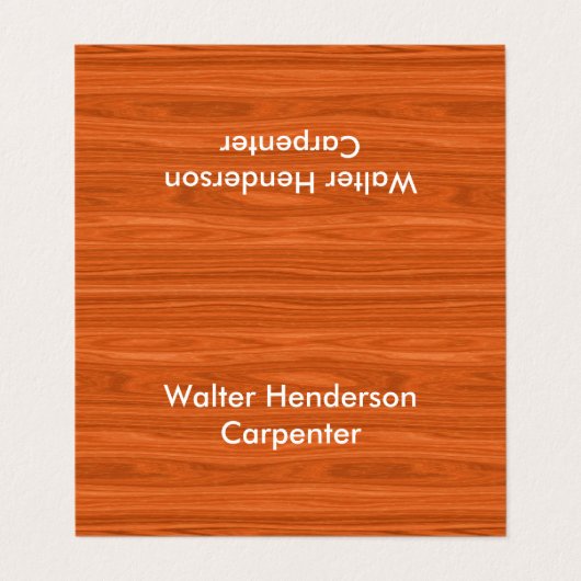 Moderne Carpenter Contractor Visitekaartje (Buitenkant ongevouwen)
