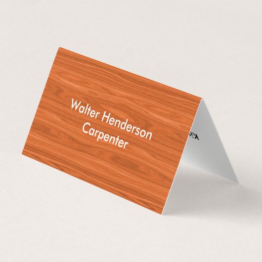 Moderne Carpenter Contractor Visitekaartje (Achterkant)